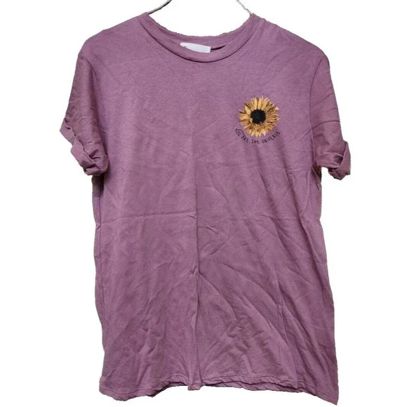 Sunflower Motivational T-Shirt NEW Size Large Boho Artsy Hippie - Picture 3 of 7